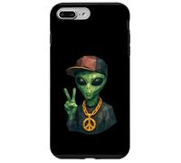 Divertente Hip Hop Alieno Geometrico Basso Poly Fantascienza Custodia per iPhone 7 Plus/8 Plus