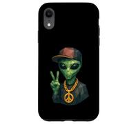 Divertente Hip Hop Alieno Geometrico Basso Poly Fantascienza Custodia per iPhone XR