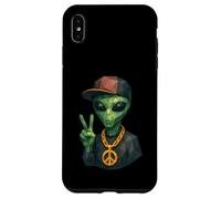 Divertente Hip Hop Alieno Geometrico Basso Poly Fantascienza Custodia per iPhone XS Max