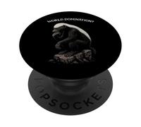 Divertente Honey Badger Ratel The Thinker World Domination? PopSockets PopGrip Adesivo