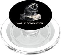 Divertente Honey Badger Ratel The Thinker World Domination? PopSockets PopGrip per MagSafe