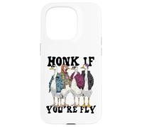 Divertente Honk If You're Fly Goose Streetwear Art Custodia per iPhone 15 Pro