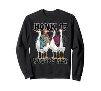 Divertente Honk If You're Fly Goose Streetwear Art Felpa