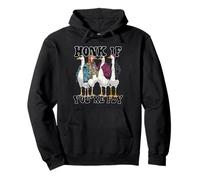 Divertente Honk If You're Fly Goose Streetwear Art Felpa con Cappuccio