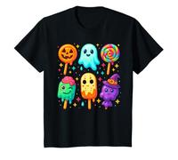 Divertente Horror Ice Cream Pops Summerween Halloween Candy Gioventù Maglietta