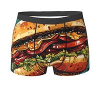 Divertente Hot Dog, Hamburger E Universo Uomo Slip Mutande Leggeri Boxer Slip Elastico Mutande M
