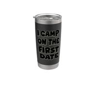 Divertente I Camp Al Primo Appuntamento Vintage Escursioni All'aperto Bicchiere termico in acciaio inox doppia parete