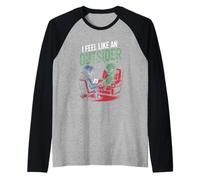 Divertente I feel like an outsider Alien Therapy Style Maglia con Maniche Raglan