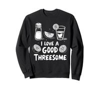 Divertente I Love A Good Trio Tequila Felpa