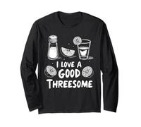 Divertente I Love A Good Trio Tequila Maglia a Manica