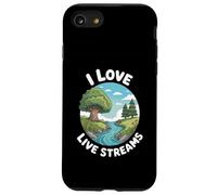 Divertente I Love Live Streams Natura Fiume Umorismo Detto Custodia per iPhone SE (2020) / 7/8