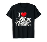 Divertente I Love My Husband Bold Romantico Tipografia Maglietta