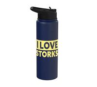 Divertente I Love Storks Stainless Steel Insulated Water Bottle