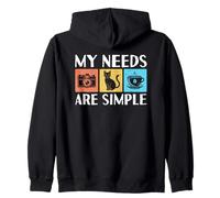 Divertente, i Miei bisogni Sono semplici fotografie, caffè per Gatti Felpa con Cappuccio