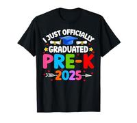 Divertente I ufficialmente laureato Pre K Classe di laurea 2025 Maglietta