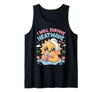 Divertente I Will Survive Heatwave Appena Caldo Sopravvivenza Estate Canotta