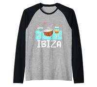 Divertente Ibiza Spagna Vacanze Maglia con Maniche Raglan