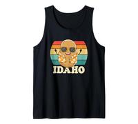 Divertente Idaho Potato Occhiali da sole Vintage Distressed Tee Canotta