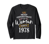 Divertente Idea Regalo per Compleanno di Una Donna Nata nel 1978 Maglia a Manica