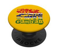 Divertente Il Gambia Niente Mi Spaventa Mia moglie è Gambian PopSockets PopGrip Adesivo
