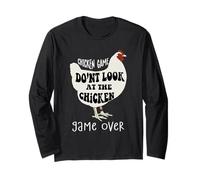 Divertente il gioco del pollo non guardare questo pollo Maglia a Manica