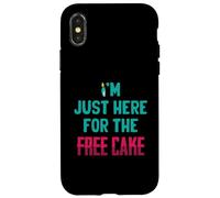 Divertente - I'm Just Here For The Free Cake - Scherzi di compleanno Custodia per iPhone X/XS