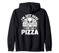 Divertente I'm Just Here for The Pizza Alien Felpa con Cappuccio