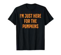 Divertente I'm Just Here For The Pumpkins Coppia di Halloween Maglietta