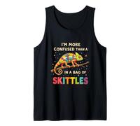Divertente I'm More Confused Than A Chamelon in A Bag of Skittles Canotta
