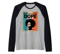 Divertente impenitente Droga dicendo Afro Power Donne Uomini Maglia con Maniche Raglan