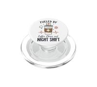 Divertente infermiera alimentata dal caos del caffè e turno di notte PopSockets PopGrip per MagSafe