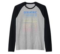 Divertente Infermiera geriatrica Assistenza agli Anziani Maglia con Maniche Raglan