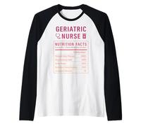 Divertente Infermiera geriatrica Assistenza agli Anziani Maglia con Maniche Raglan