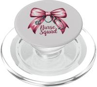 Divertente infermiera SQUAD Bow Love Valentine Coquette RN NP ICU Life PopSockets PopGrip per MagSafe