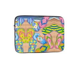 Divertente infradito pantofole Art Pattern borsa per laptop da 17 pollici, custodia protettiva interna, portatile e adatta per viaggi di lavoro o viaggi