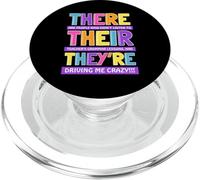 Divertente insegnante di inglese là loro sono grammatica design PopSockets PopGrip per MagSafe