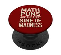 Divertente insegnante di matematica e studente primo seno di follia gioco di parole matematiche PopSockets PopGrip Adesivo