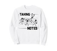 Divertente Insegnante di Musica Che Prende Appunti Musicale Felpa