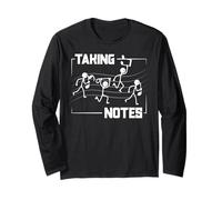 Divertente Insegnante di Musica Che Prende Appunti Musicale Maglia a Manica