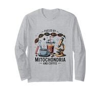 Divertente insegnante di scienze alimentato dalla biologia del caffè dei mitocondri Maglia a Manica