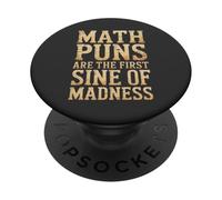 Divertente insegnante e studente primo seno di follia - Giochi di parole matematici PopSockets PopGrip Adesivo