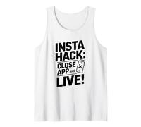 Divertente Insta Hack, Social Media, Digital Detox, Esci da Scrollin Canotta