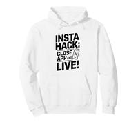 Divertente Insta Hack, Social Media, Digital Detox, Esci da Scrollin Felpa con Cappuccio