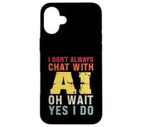 Divertente Intelligenza Artificiale Retro Vintage Chatbot Design Custodia per iPhone 16 Plus