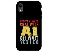 Divertente Intelligenza Artificiale Retro Vintage Chatbot Design Custodia per iPhone XR