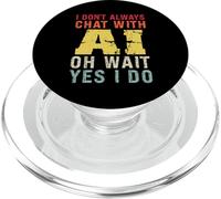Divertente Intelligenza Artificiale Retro Vintage Chatbot Design PopSockets PopGrip per MagSafe