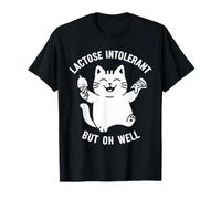 Divertente intollerante al lattosio ma oh beh, amanti dei gatti Maglietta
