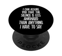Divertente introverso Ansia sociale Sarcastico Silenzio imbarazzante PopSockets PopGrip Adesivo