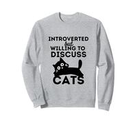 Divertente introverso ma disposto a discutere del Gattino Amante dei Gatti Felpa
