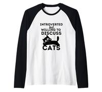 Divertente introverso ma disposto a discutere del Gattino Amante dei Gatti Maglia con Maniche Raglan